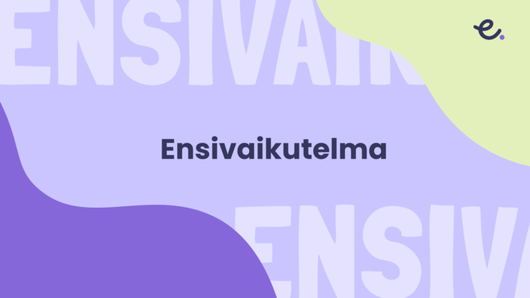 Ensivaikutelma-tekstin artikkelikuva.