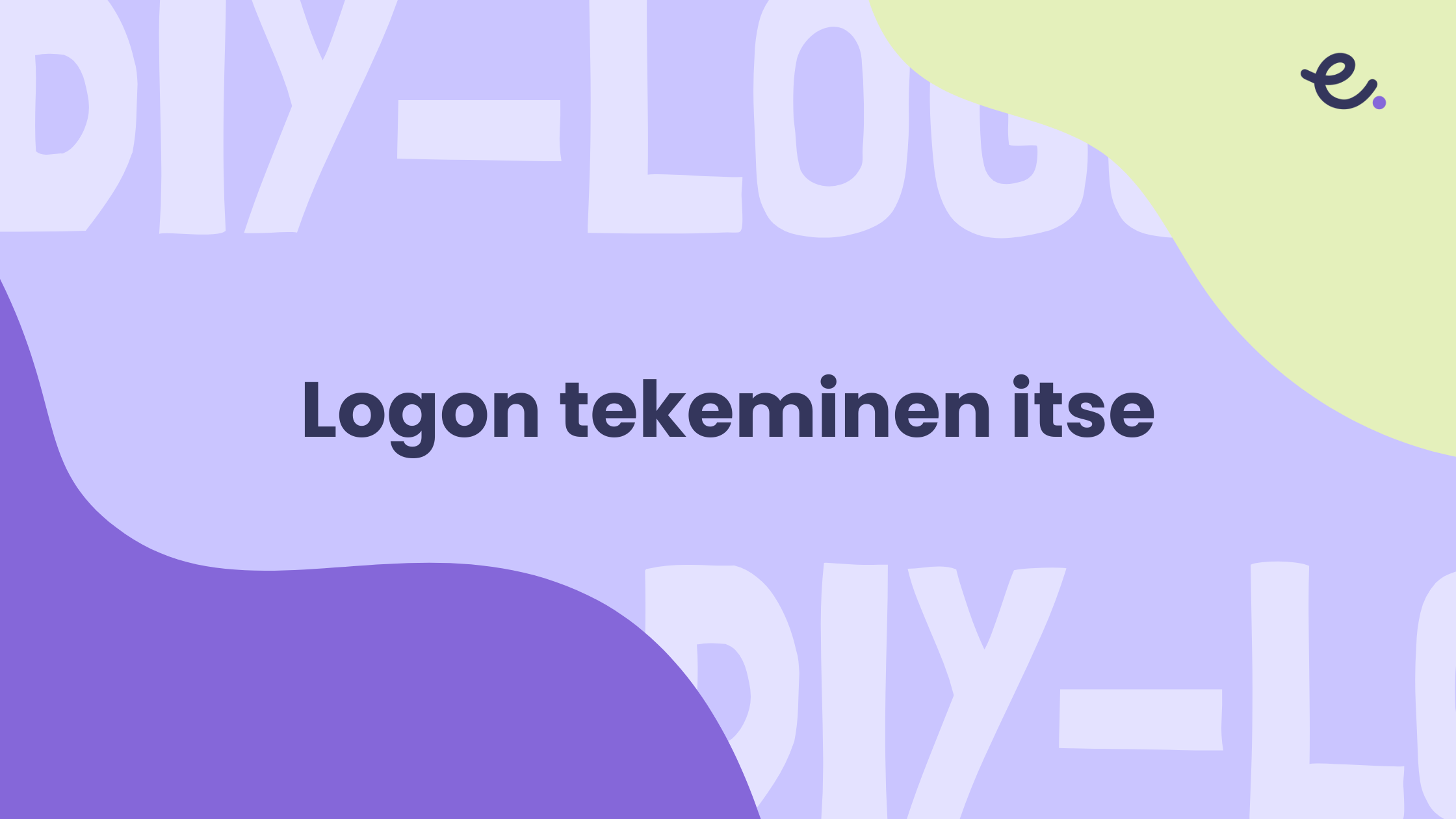 Artikkelikuva logon tekemisestä itse.
