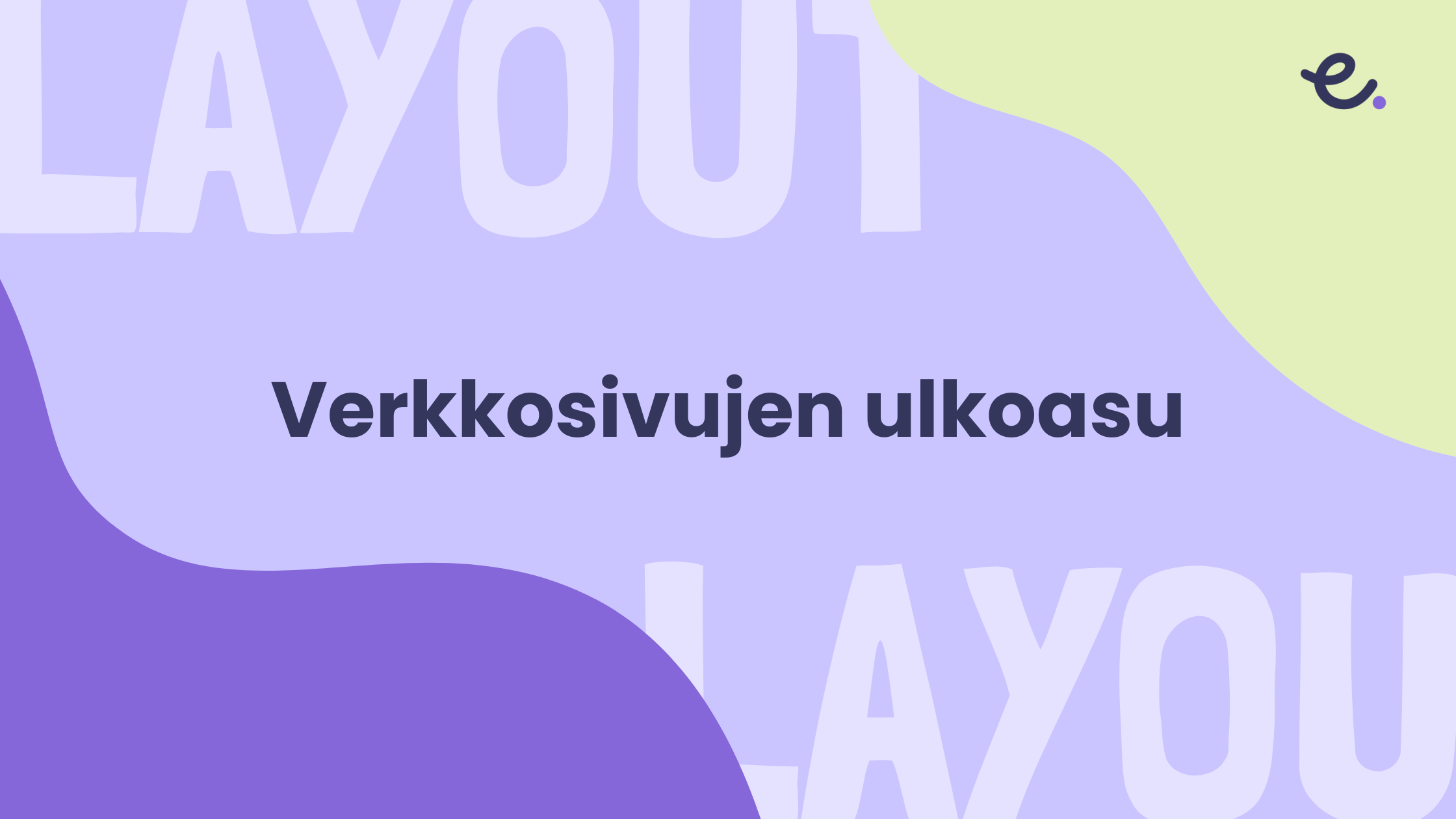 Verkkosivujen layout
