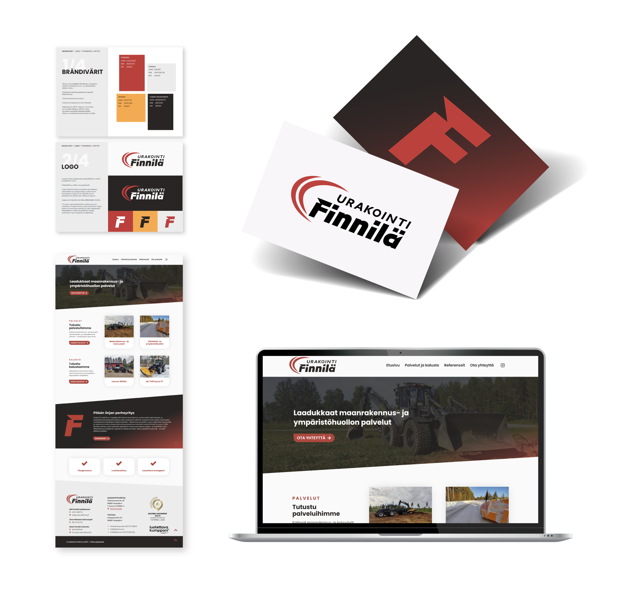 Kuvassa urakointifirman yritysilme.