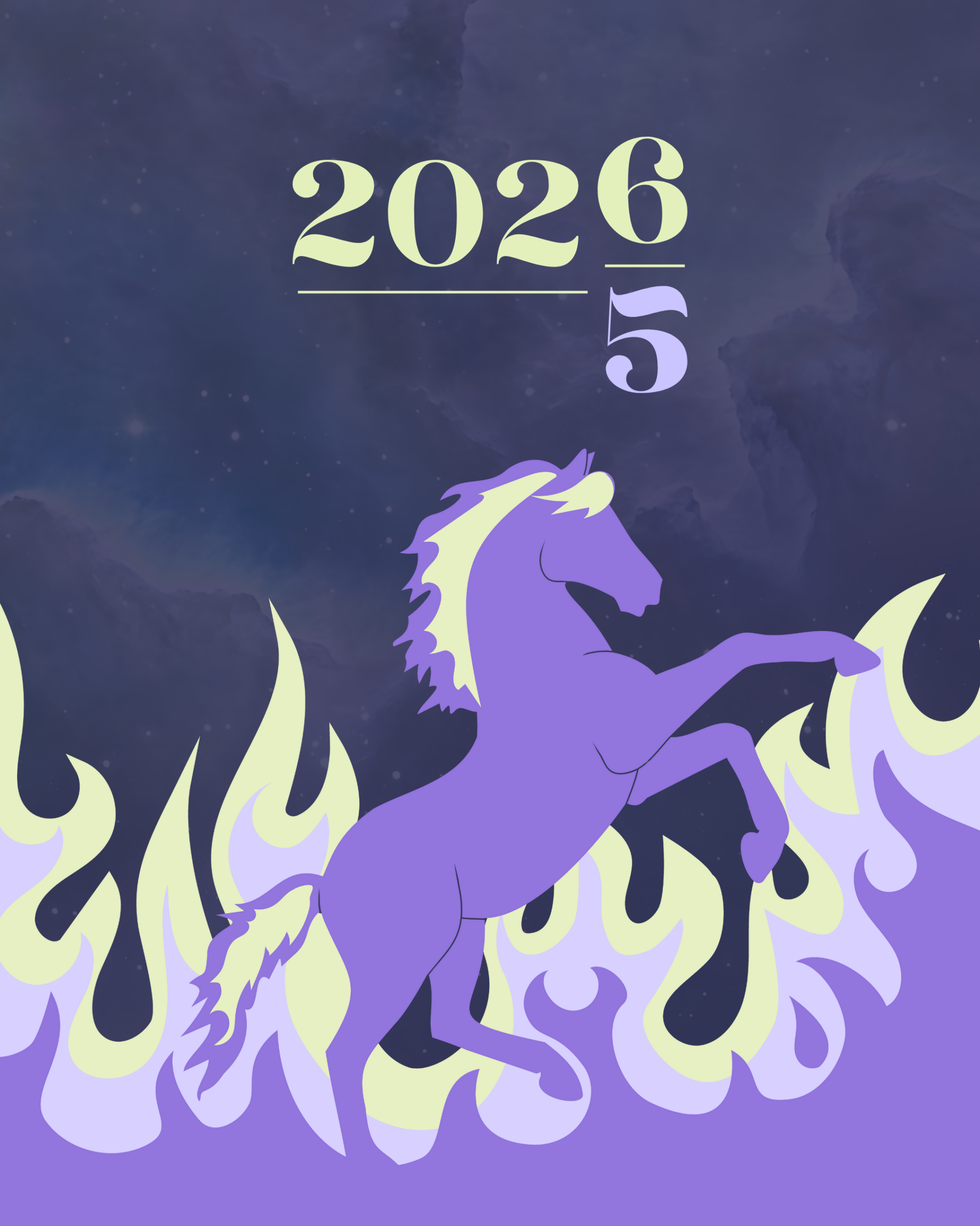 Tulihevosen vuosi-kuvitus.